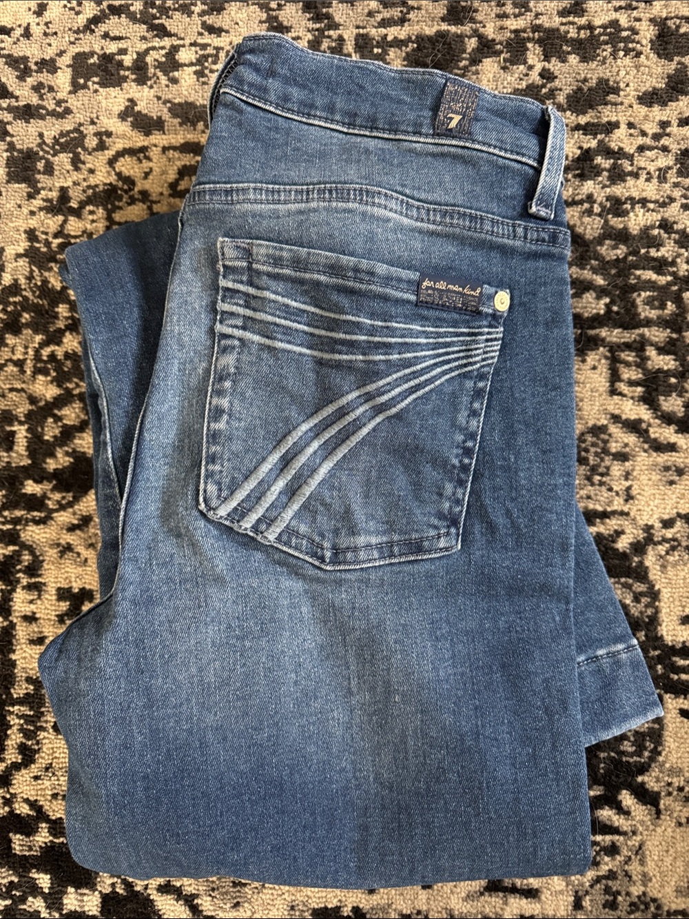 7 For All Mankind Women's Dojo Jeans in Medium Blue